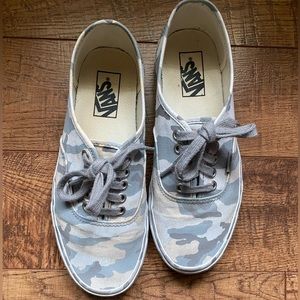 Vans White Camo Sneakers